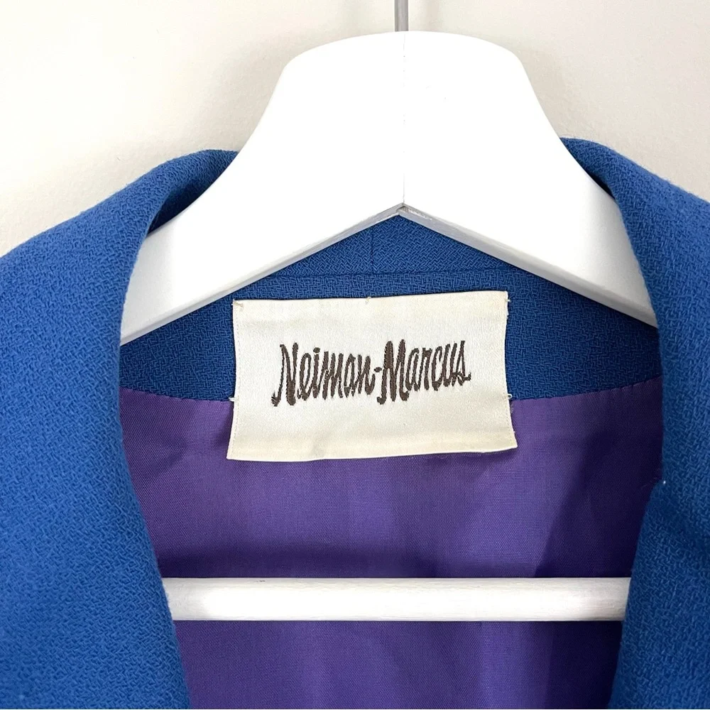 VTG David Hayes Neiman Marcus 100% Wool Single Button Blazer